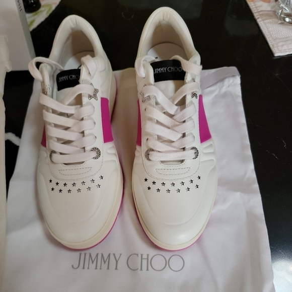 Jimmy Choo V sneakers in pink - Picture 7 of 11